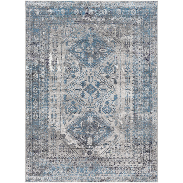 Blue Elephant Bonney Power Loom Light Grey/Charcoal Rug & Reviews